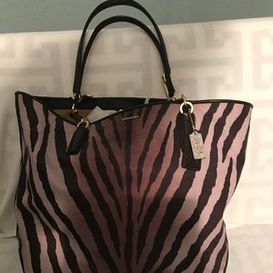 Coach zebra print handbag